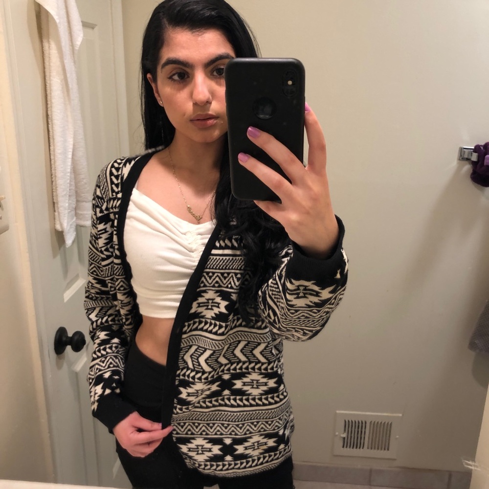 Tribal print cardigan